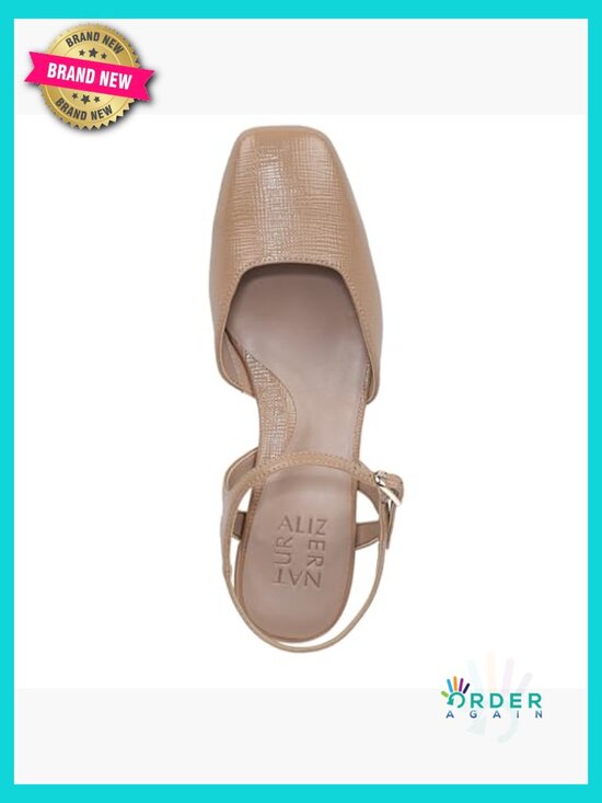 Amazon.com | Women Strappy Block Heel Pumps with Slingback Ankle Strap Cushioned Square Toe Dress